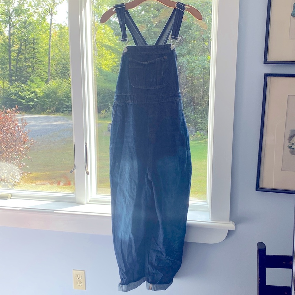 BOOHOO• Maternity• Size US 12• Dark Blue Wash Straight Leg Overalls